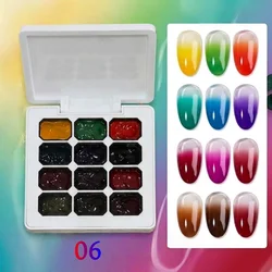 Vibrant Rainbow Gloss Nail Kit - High - Saturation Polish & Fashionable LED Art, Perfect Gift (06)