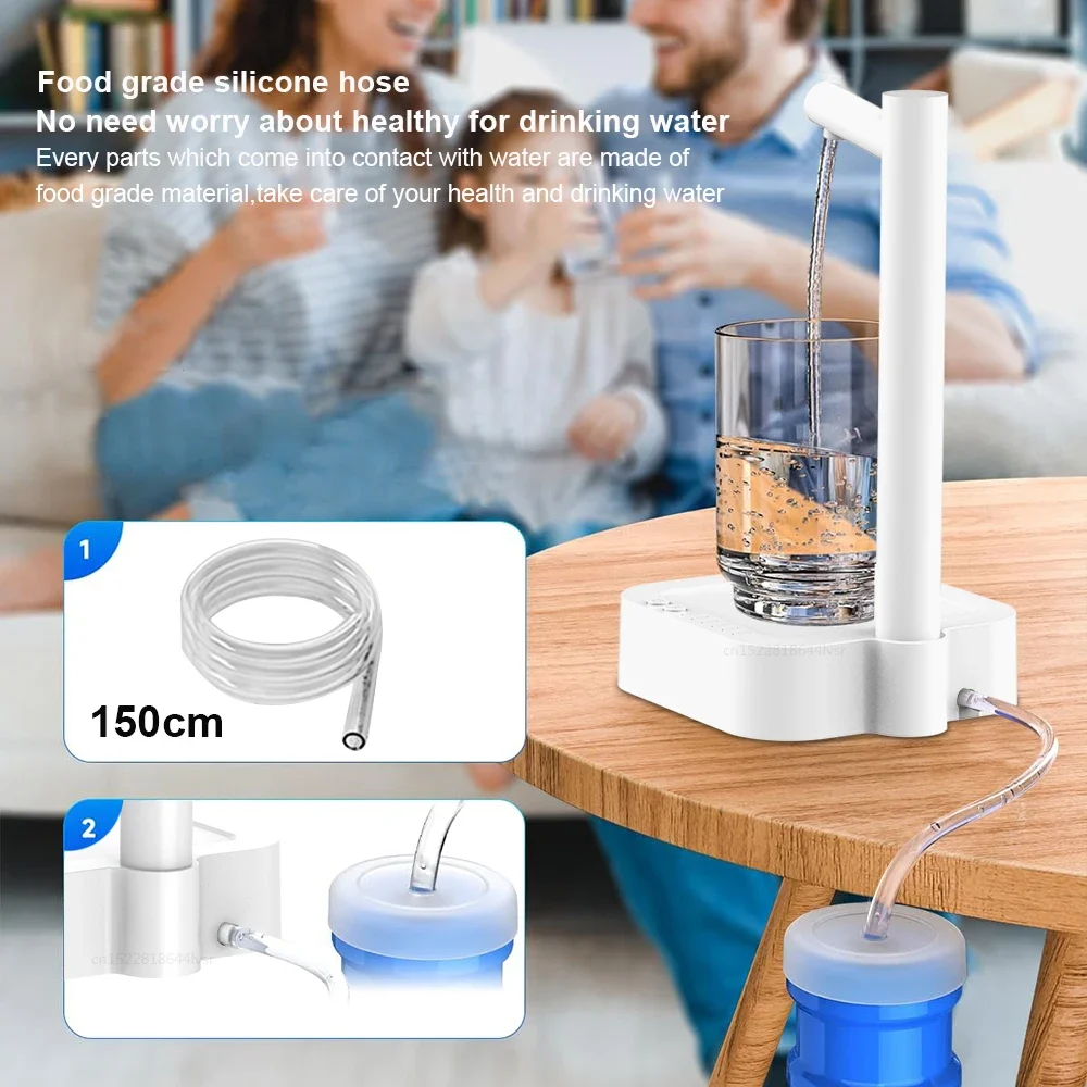 Desktop Water Bottle Dispenser Automatic Smart Electric Water Dispensers Rechargeable Portable Pump Bottle Barrel