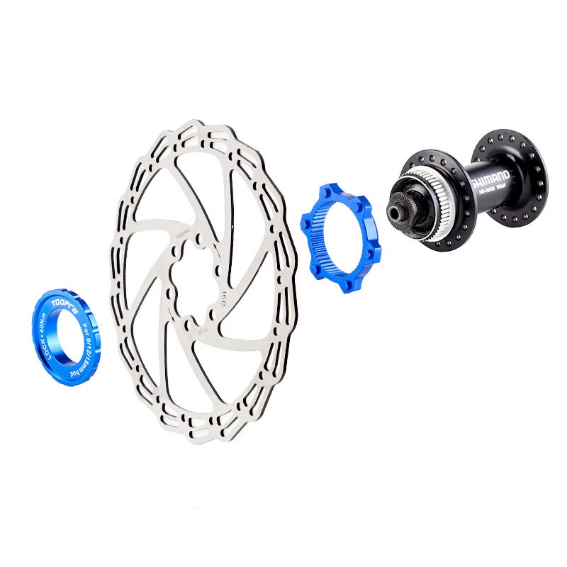 Toopre Bicycle Centerlock To 6-Hole Adapter Bike Rotor Adapter Mountain Bike Hub Center Lock Conversion 6 Bolt Disc Brake Rotor