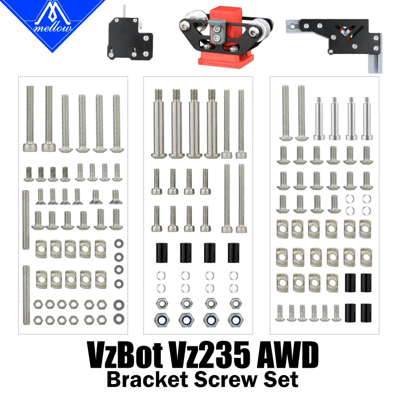 Impressora 3d de Alumínio Suave Vzbot Vz235 235 com Montagem do Motor e Eixo y Kit com Parafusos de Titânio