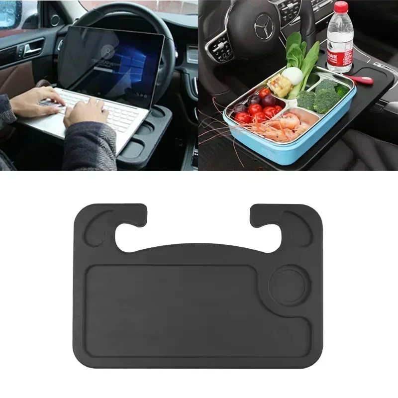 Vassoio per Volante, Tavolino da Auto, Scrivania per Volante per Laptop e Tavolo da Pranzo per Notebook da Montare sul Sedile dell'Auto - immagine 3