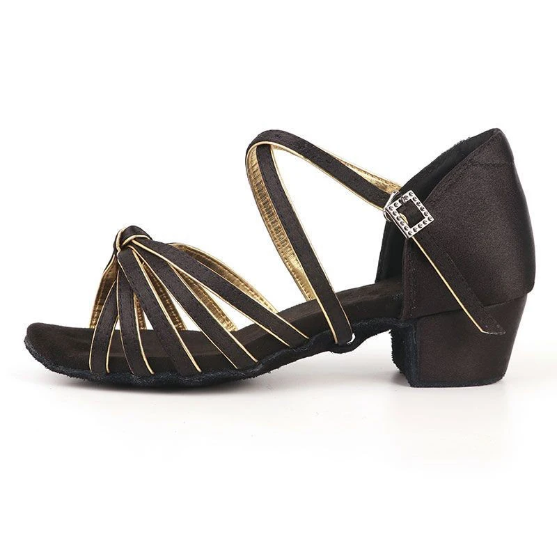 USHINE Children Dance Shoes for Girls Ballroom Latin shoes Ladies Modern Tango Dancing Women Latin Shoes Salsa Sandals 4