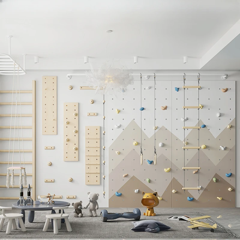 

Climbing Wall Children's Home Indoor Climbing Wall Children's Room Amusement Park Family Physical Fitness Training Rock Point