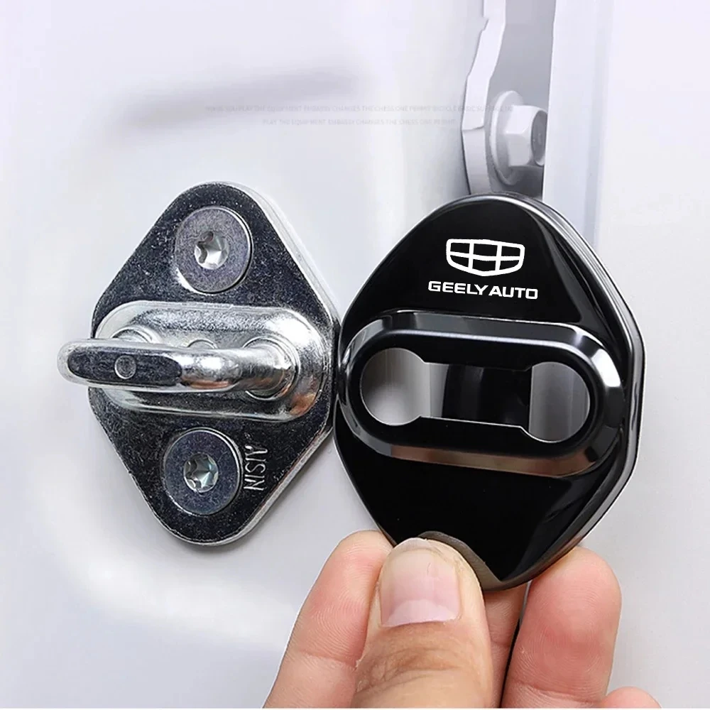 자동차 문짝 잠금 커버 보호 버클 케이스, Geely Coolray Emgrand NL3 EX7 X7 EC7 GX7 GT Coolray Emgrand 자동차 액세서리, 4 개