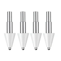 Enhanced Pencil Tips for Stylus Pens - Precision Spare Nibs for Touch Screen Tablets (4X White)
