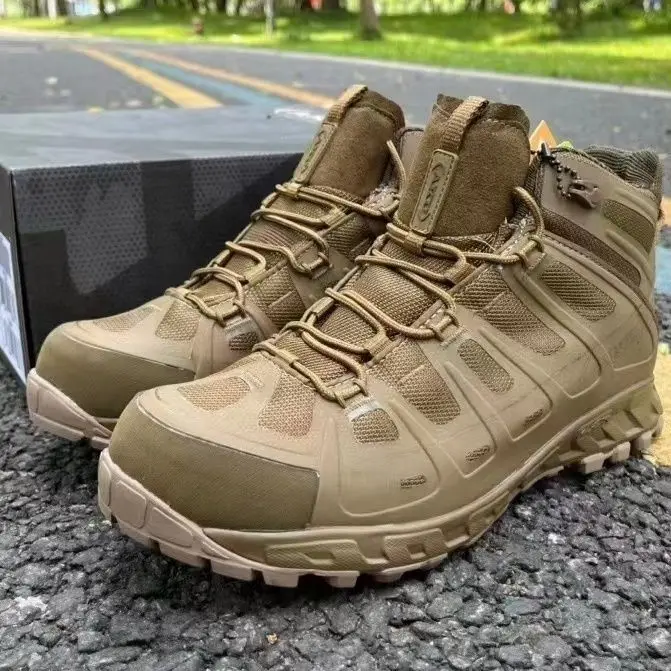 

Men`s GTX waterproof Light breathable anti-slip CS Tactical Combat Desert BOOTS mens shockproof Military trekking boots