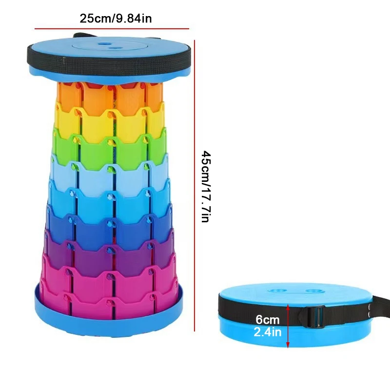 Upgraded foldable stool, thickened portable foldable stool, retractable stool,Home Space Saving Furniture Stools 4