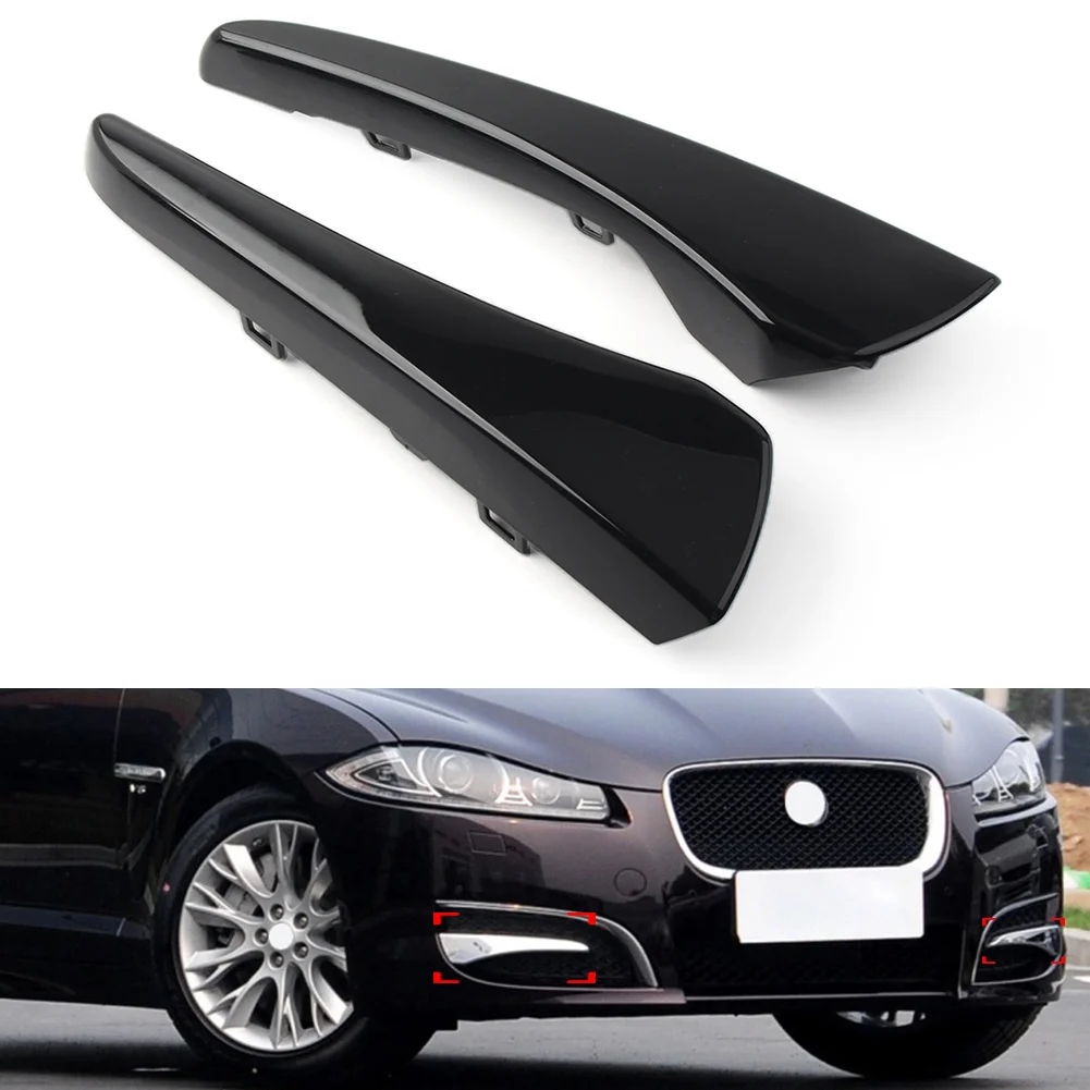 

Вставка переднего бампера автомобиля, нижняя молдинговая отделка для Jaguar XF 2012-2015 C2Z20503 C2Z20499, глянцевые черные автомобильные аксессуары