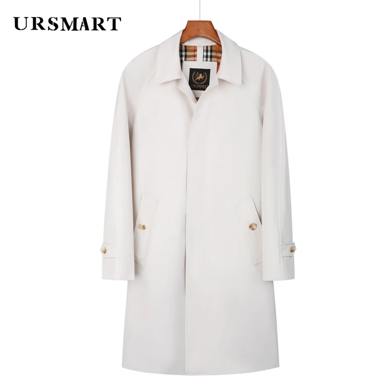 

Тренчкот Мужской однобортный средней длины, плотное пальто цвета хаки со съемной подкладкой, в британском стиле