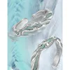 SHANICE Authentic S925 Sterling Silver Ring Geometric Adjustable Drop Glaze Ring Women's Fine Jewelry Dinner Party Gift Wholesal 2