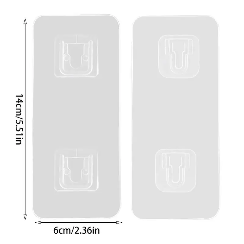Double Sided Adhesive Wall Hooks No Drill Wall Sticker Hangers Mounted Hooks Clear Suction Cup Hanger No Drill
