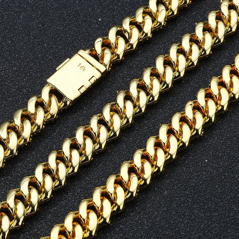 送料関税込【King Ice】10mm Miami Cuban Choker 2本セット(2色) 送税込【King Ice】10mm MIAMI CUBAN CHAIN CHOKER SET ☆(2色)