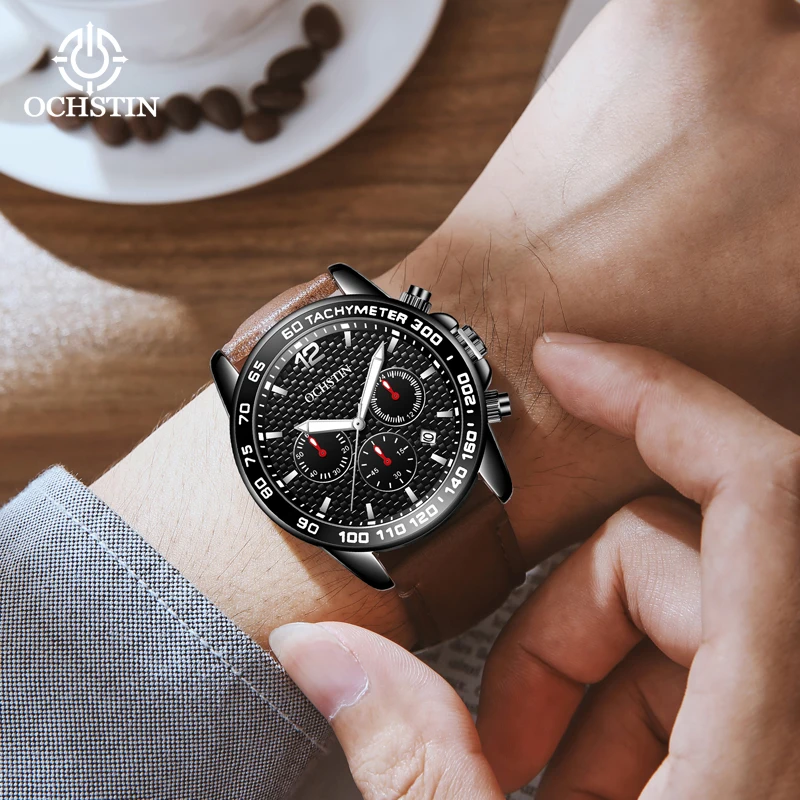 OCHSTIN New 2024 Navigator Series Leisure and Comfortable Multi functional Quartz Movement Watch Men's Quartz Watch