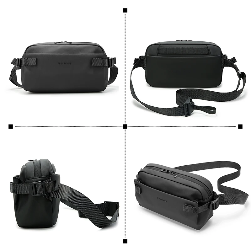 Hjkiopc Piccola borsa a tracolla da uomo, multi tasca, borsa a tracolla messenger, borsa a tracolla impermeabile e leggera per l'uso quotidiano durante il lavoro e i viaggi., Nero/1, Rétro