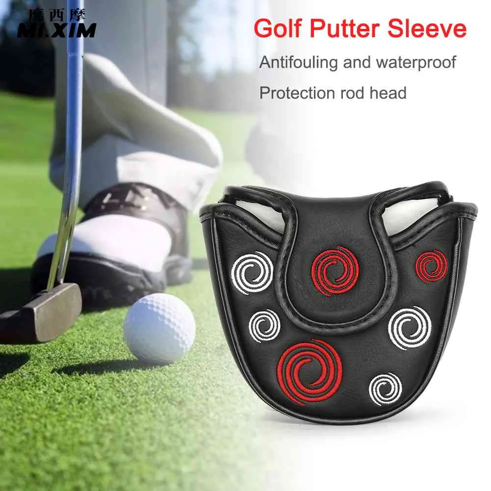 Pu Leather Golf Putter Mallet Covers Pu Leather Club Protector