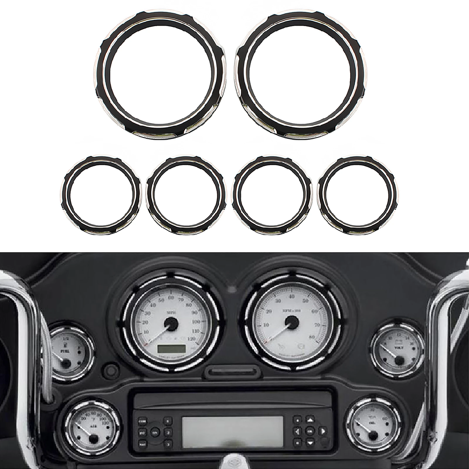 【スタッドレ】 ヤフオク! 4” Speedometer 2” Gauge Black Bezel Kit For H... ・カスタム