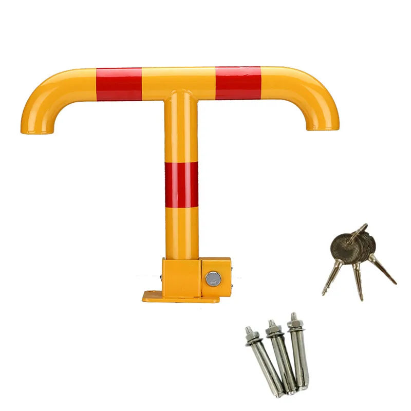KOOJN T-shaped Parking Lock with Thickened Anti-collision and Anti Kick Lock for Parking Post in Parking Garage