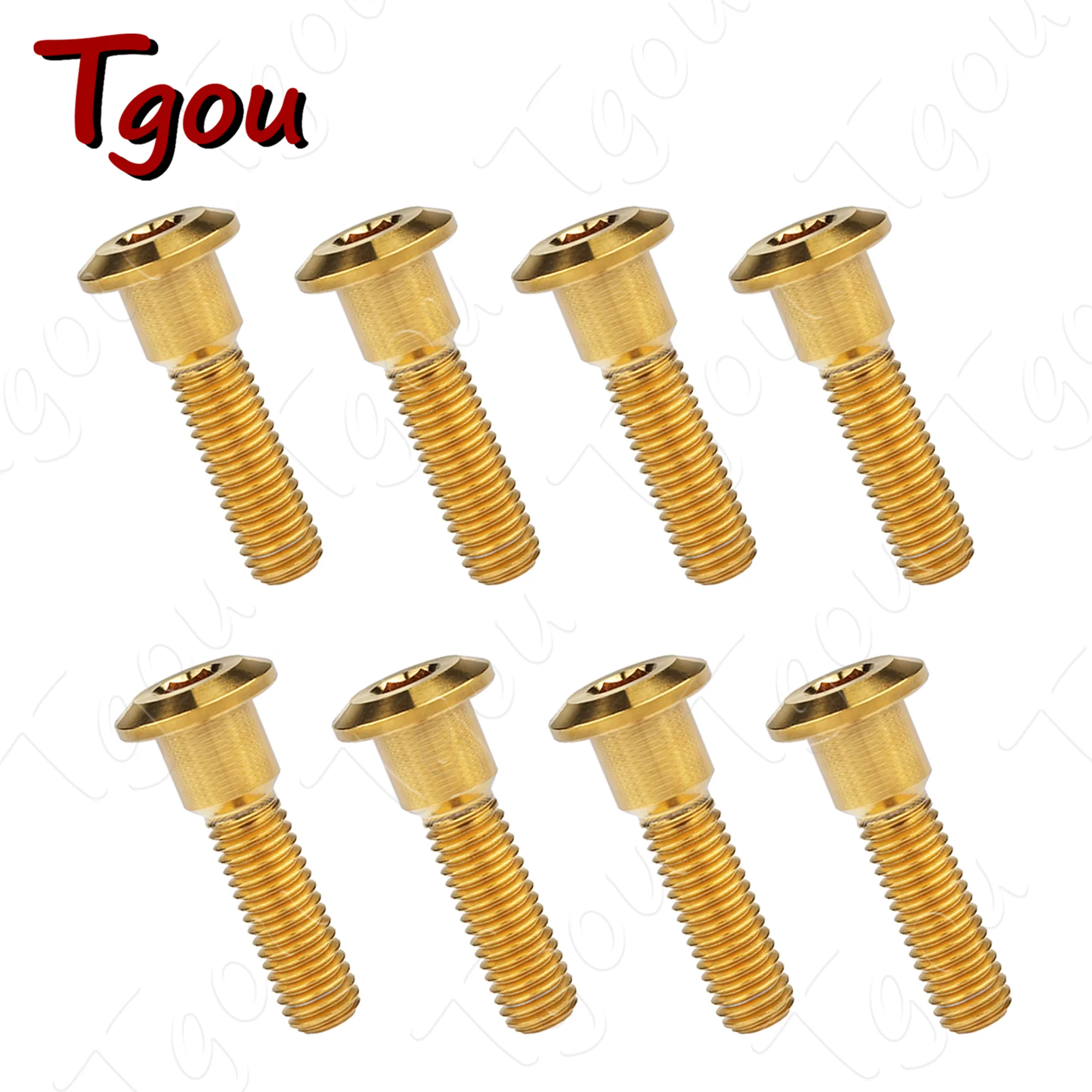 Tgou 티타늄 볼트 육각 헤드 나사, 오토바이 리어 브레이크 로터, M8x20, 22, 25, 30, 33, 35, 40mm, 8 개