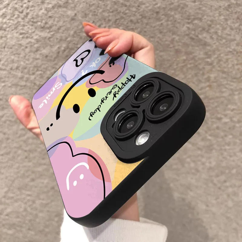 Cute Smile Heart Design Candy Soft Silicone Phone Case Cover