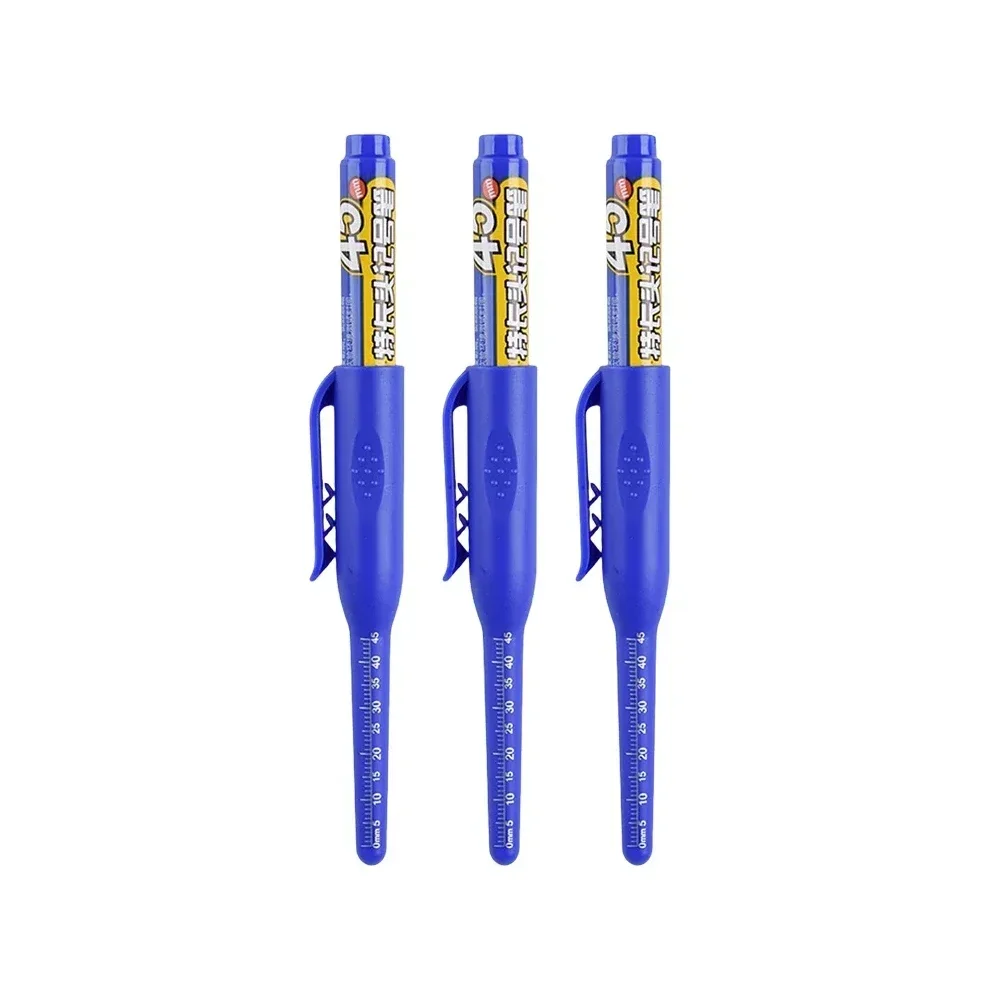 Deep Hole Marker Pens with Long Nib Head - Waterproof Ink for Precision Woodworking