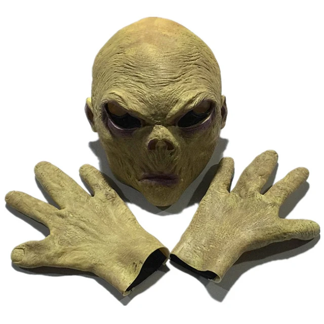 Máscara de alienígena verde Cosplay UFO Alien Máscaras faciales completas  Casco Carnaval Mascarada Fiesta de disfraces de Halloween Props xuanjing  unisex