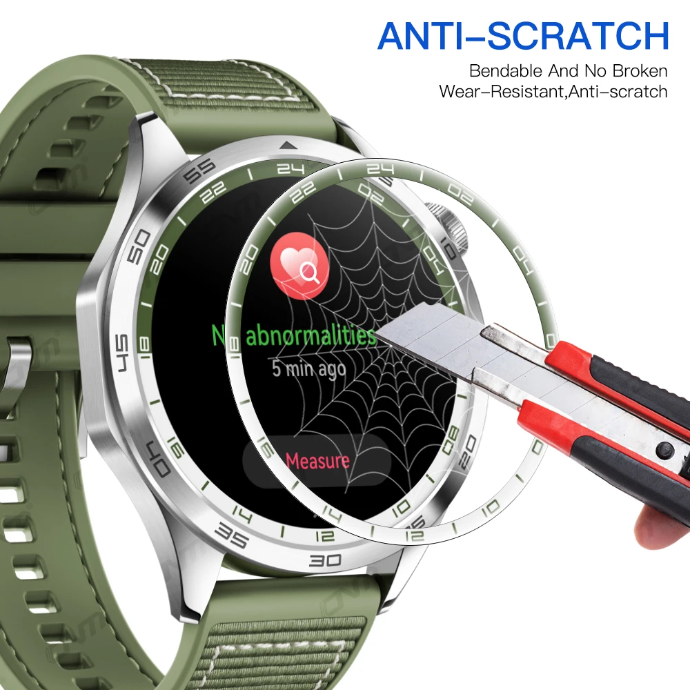 Protector de pantalla 20D para Huawei Watch GT 4, 46mm, película antiarañazos de pantalla curva verde para Huawei GT4, película protectora (no de vidrio)