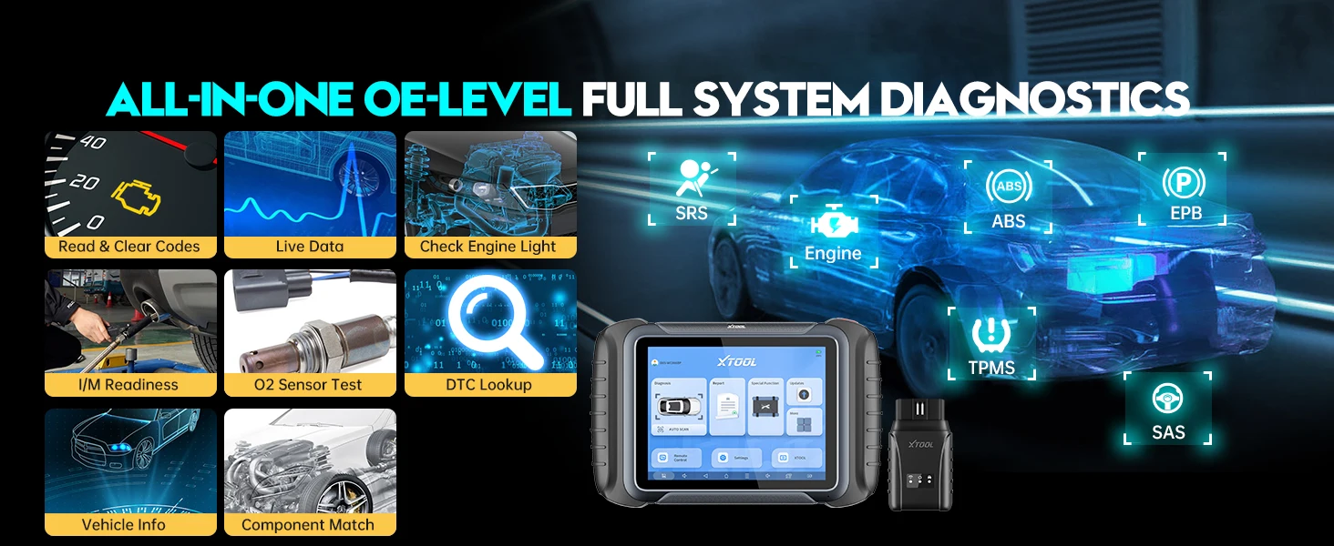 OBD2 Diagnostic Tool XTOOL D8W Bluetooth Diagnostic Tool Automotive Scanner ECU Coding Key Programming
