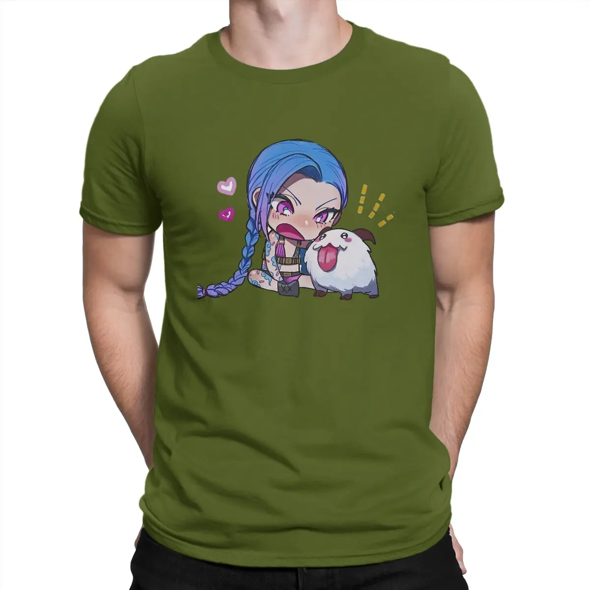thumbnail image 1 of Camisetas para hombre, lindas camisetas de algodón divertidas de Jinx, camisetas de manga corta de Arcane League of Legends LOL Game, camisetas de cuello redondo, ropa estampada, 1 of 7