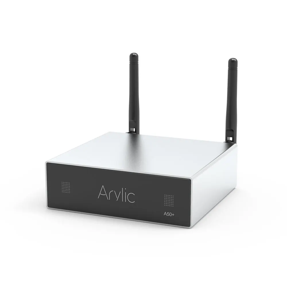 Arylic A50 + 홈 와이파이 및 블루투스 호환 HiFi 스테레오, 클래스 D 디지털 멀티룸 앰프, 에어플레이 이퀄라이저 무료 앱 포함