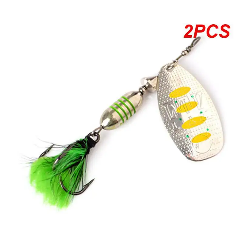 

2PCS Metal Fishing Lure Spinner Bait 8g 13g 19g Spoon Lures Bass Hard Baits With Feather Treble Hooks Wobblers Pike Tackle