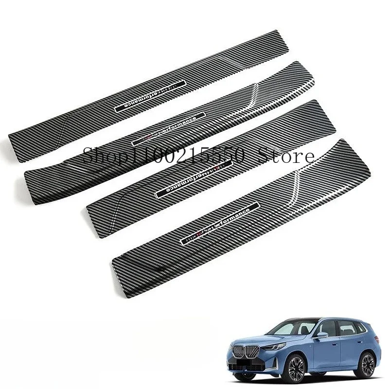 BMW X3 G45 G48 2024-2025 자동차 트렁크 임계 값 스커프 플레이트 장식 커버 ABS 보호 스티커 액세서리
