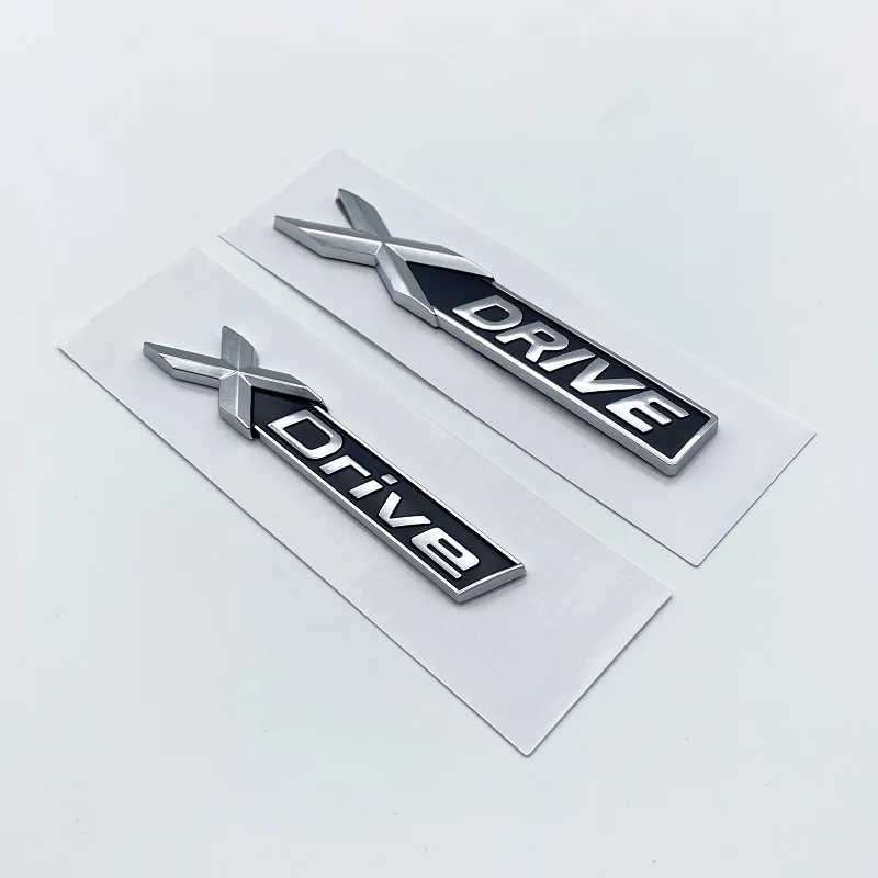 ABS 크롬 블랙 자동차 트렁크 레터링 엠블럼 배지 스티커 네임플레이트 (3, 5, 6, 7 시리즈 XDRIVE 로고 E30 E36 E46 E90 F30 G20 G30 G60 용)