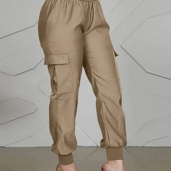 Work OL Overall Women Casual Solid Pant ZANZEA Vintage Elastic Waist Pencil Trouser 2023 Fashion Holiday Pantalon Palazzo Turnip