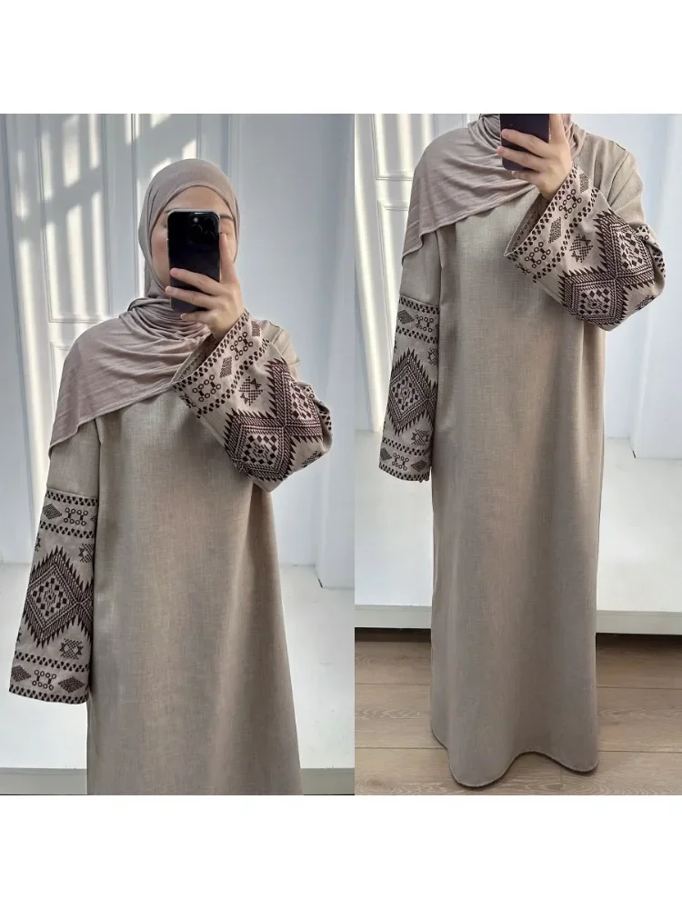 فساتين إسلامية فاخرة للعيد للنساء مطرزة للحفلات عب...