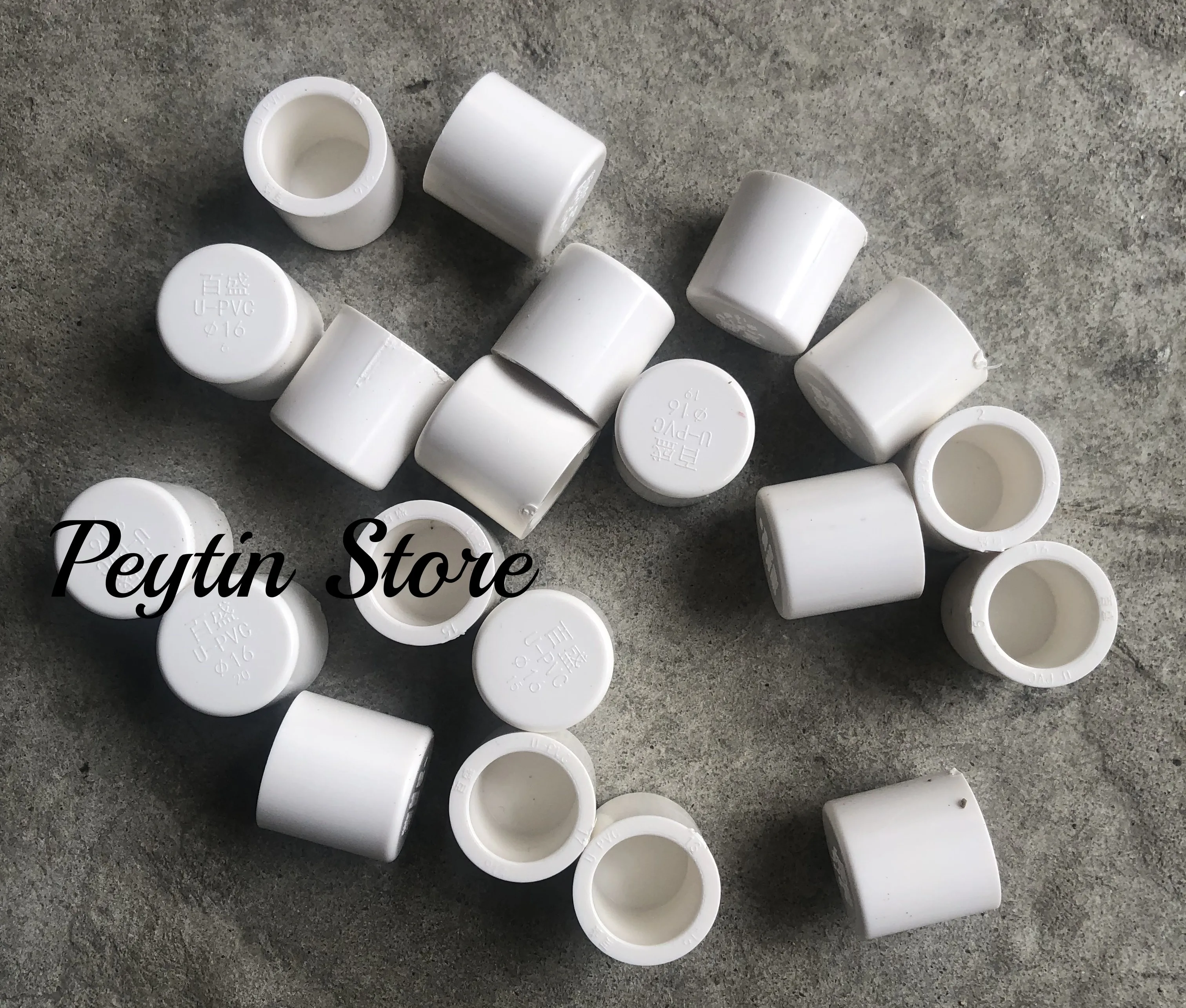 

20Pcs Inside Diameter 16mm PVC White Water Supply Pipe Cap Pipe Plug