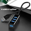 Portable 4-Port USB 3.0 Hub High Speed USB Cable Divider Charger Extension Cables USB Splitter Adapter OTG For Phone PC 30/120cm 6