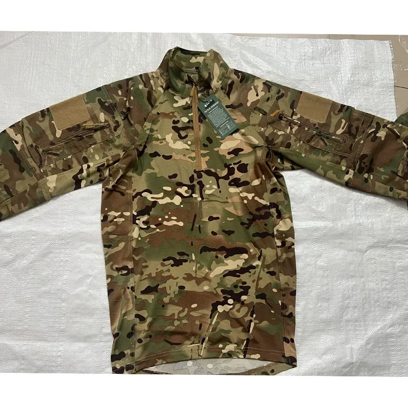 1/4 Zipper Outdoor Uniform Combat Tops Tactical Shirts Long Sleeve Paintball Airsoft Hunting Shirts Men Clothing Wear-resisting 5