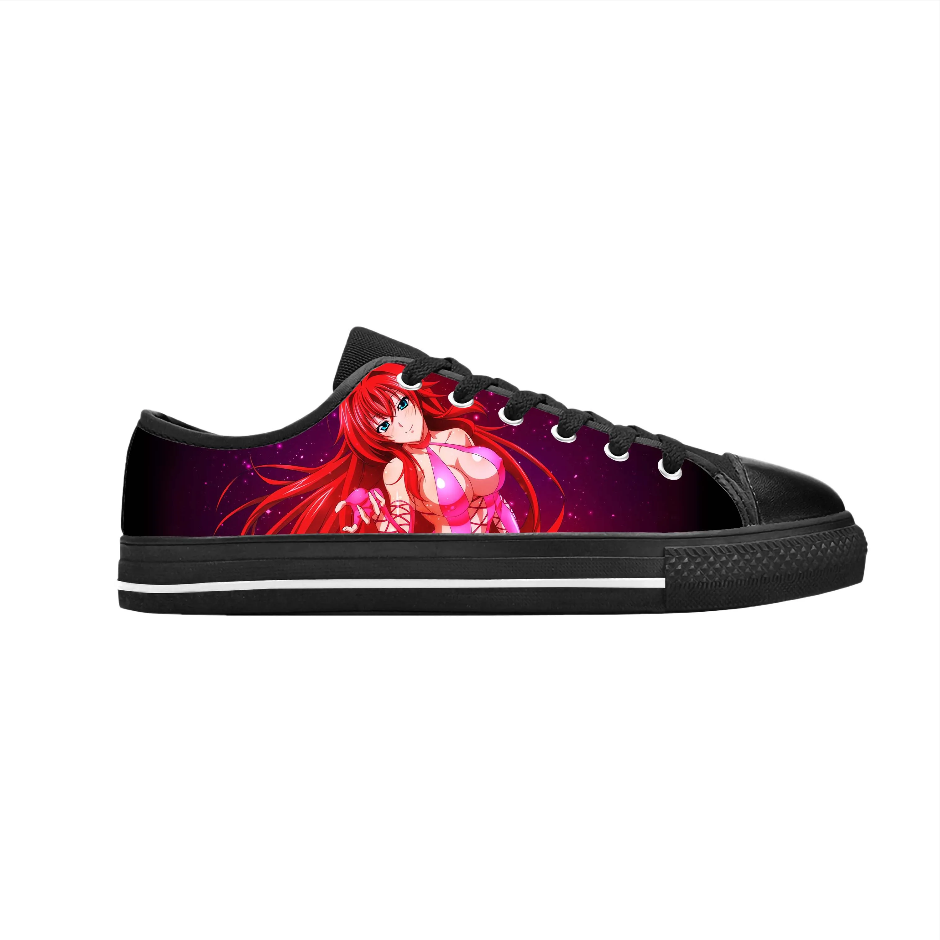 

Japanese Anime Manga High School DxD Rias Gremory Casual Cloth Shoes Low Top Comfortable Breathable 3D Print Men Women Sneakers