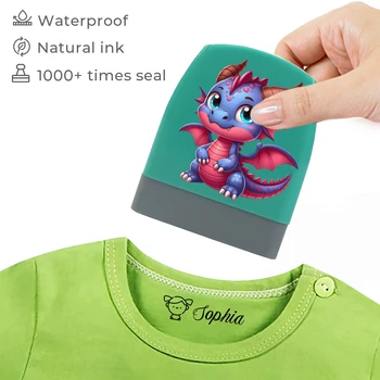 Cartoon Dinosaur Personalized Name Stamps Are Suitable For Kids To Customize Clothes Custom Stamps Personalized Logo 1