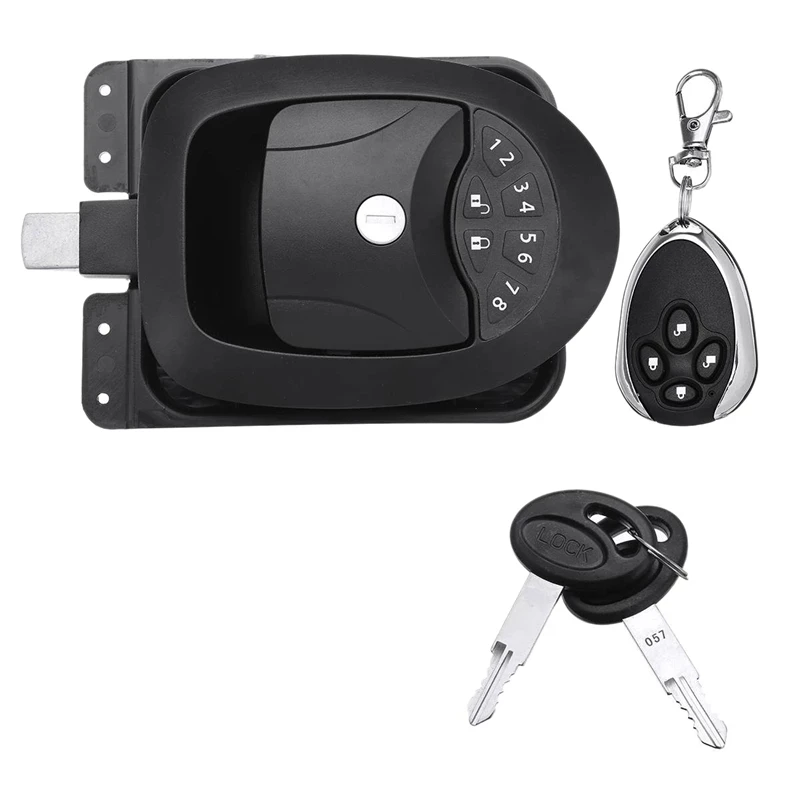 

Car RV Keyless Entry Wireless Electric Trailer Caravan Boat Door Lock Waterproof with Two Keys Latch Handle