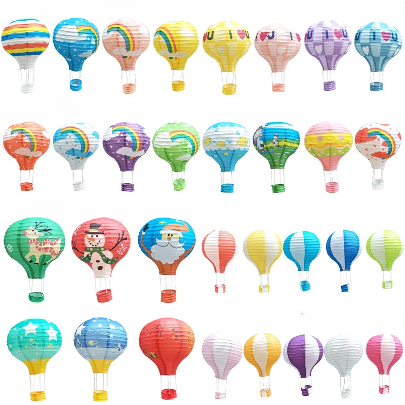 Description Picture 5 of item1pc Christmas Lantern 30cm/40cm Folding Hot Air Balloon Paper Lanterns  Wedding Birthday Christmas Party Home Hanging Decorative