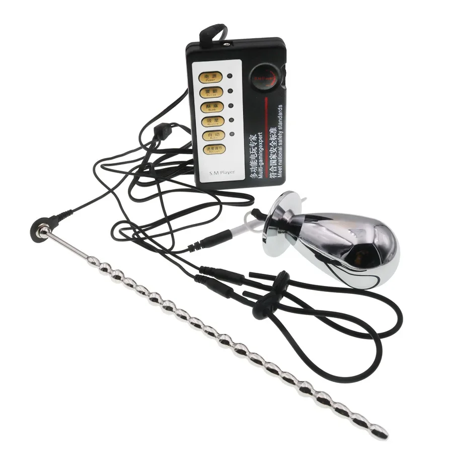 Electro Sex Toys Electric Sex Toys Penis Rings Penis Ring Erotic Sex Toys For Man Electro Shock Anal Plug Urethral Sounds Therapy Massagers Adult Products