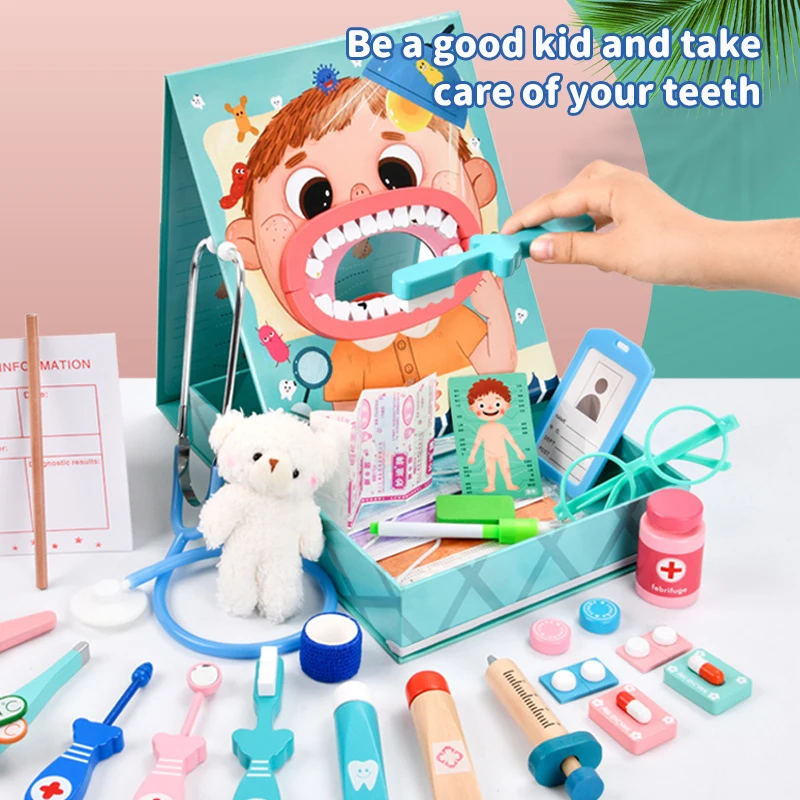 Children's Doctor Scene Pretend Play Dentist Play Set Educational Toy Family Parent-Child Interaction Go To The Dentist Game Toy 2