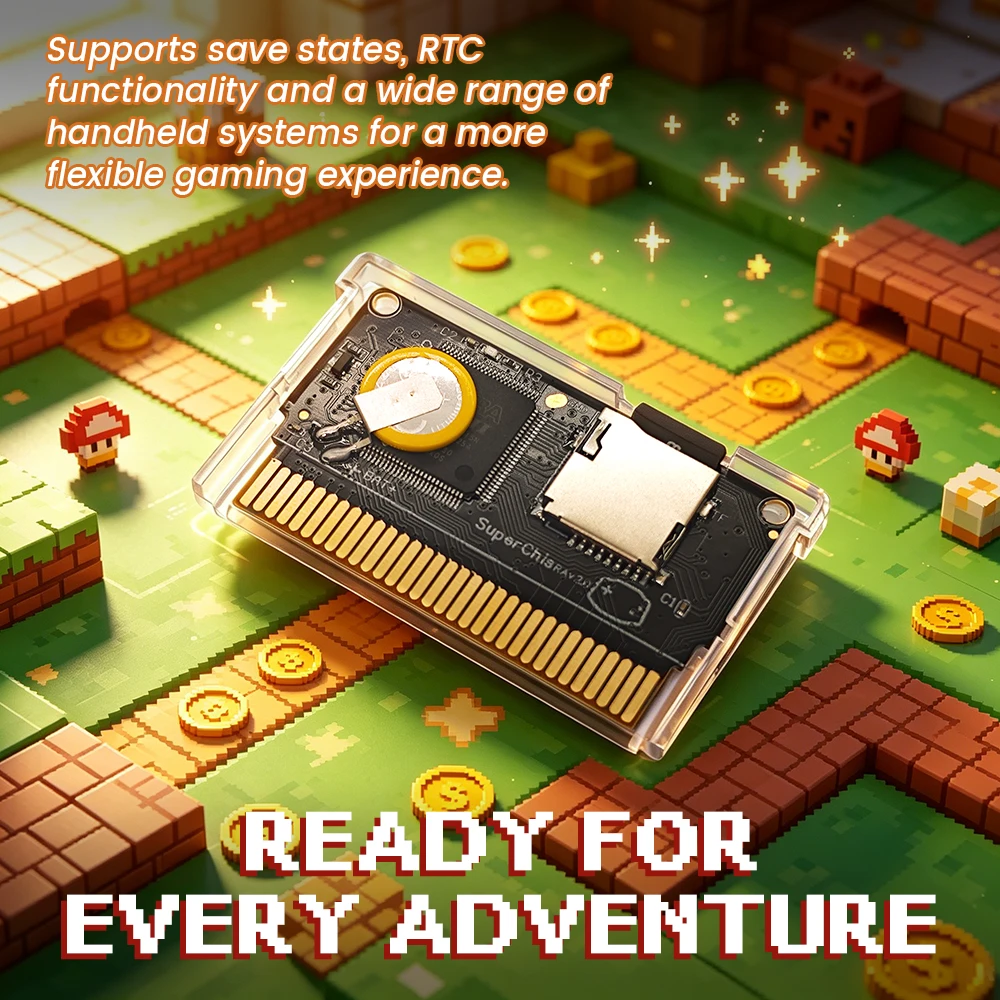 Cartuccia di gioco retrò Superchis Flash con scheda TF da 8 GB, 5000 giochi retrò preinstallati, plug and play per console portatili GBA SP NDSL - immagine 3