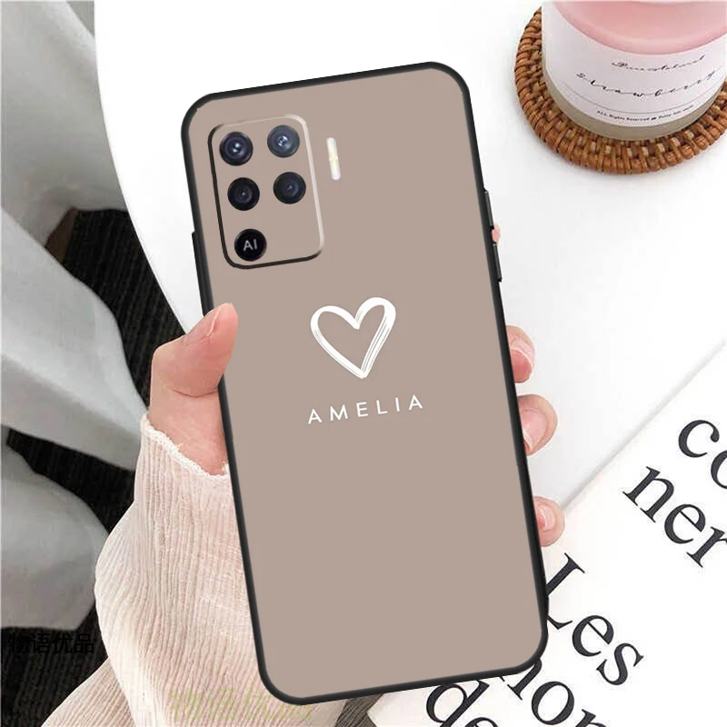 Personalized Custom Name Initials Pastel Phone Case Cover