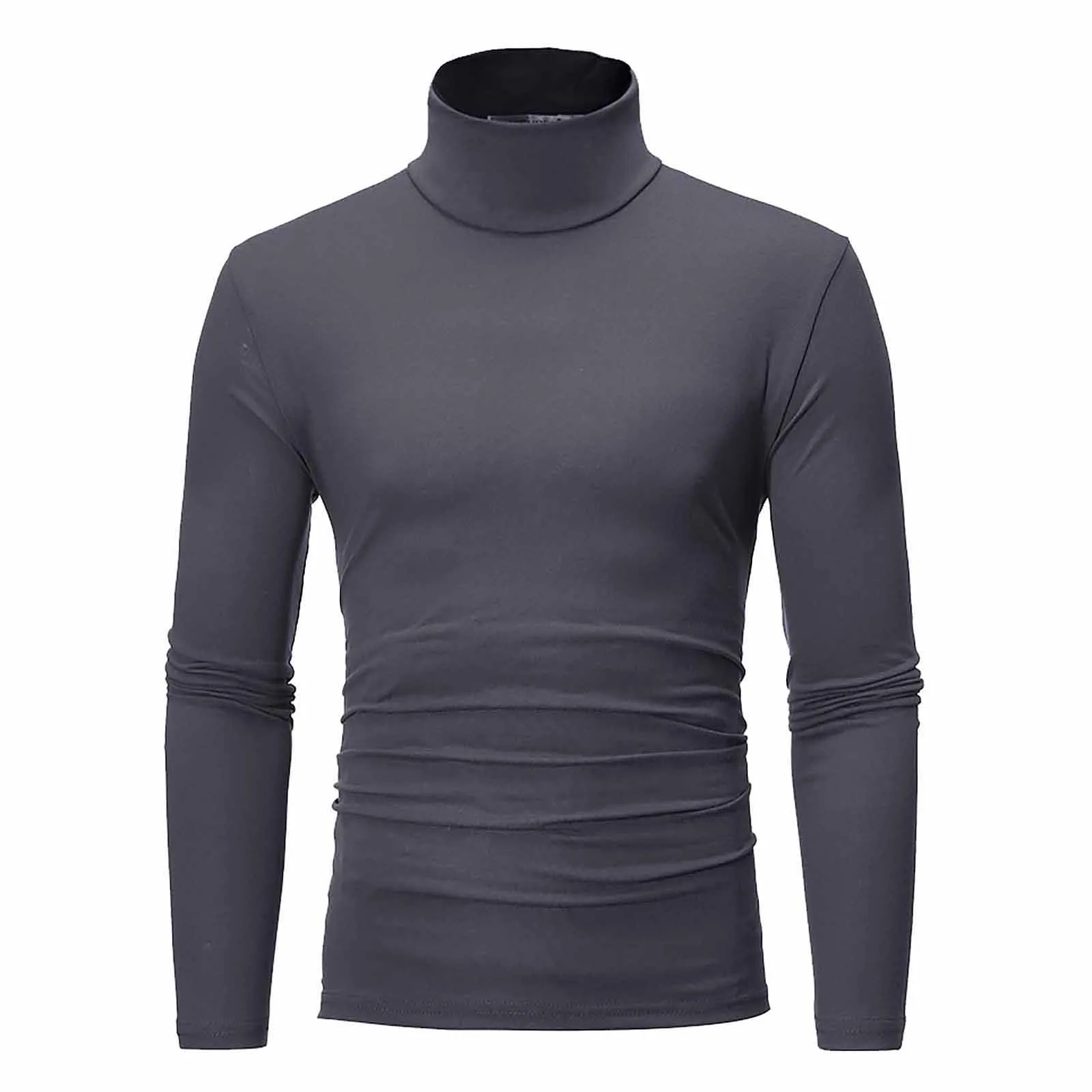 New Men's handsome half turtleneck bottom shirt,  gentle and comfortable, suitable for autumn, winter, senior undershirt 5