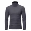 New Men's handsome half turtleneck bottom shirt,  gentle and comfortable, suitable for autumn, winter, senior undershirt 5