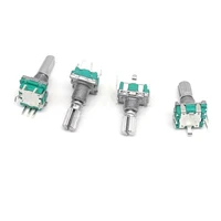 2/10PCSEC11 rotary encoder Digital potentiometer, plum blossom, half axis, five-leg handle length 15MM20MM 3