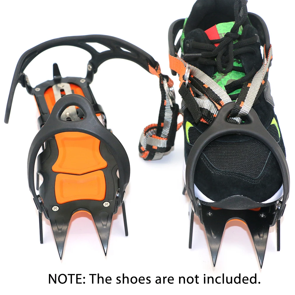 12 Teeth Ice Crampons Winter Snow Boot Shoes Ice  Anti-skid Ice Spikes Snow Traction Cleats Ice Cleats Winter Snow Shoes