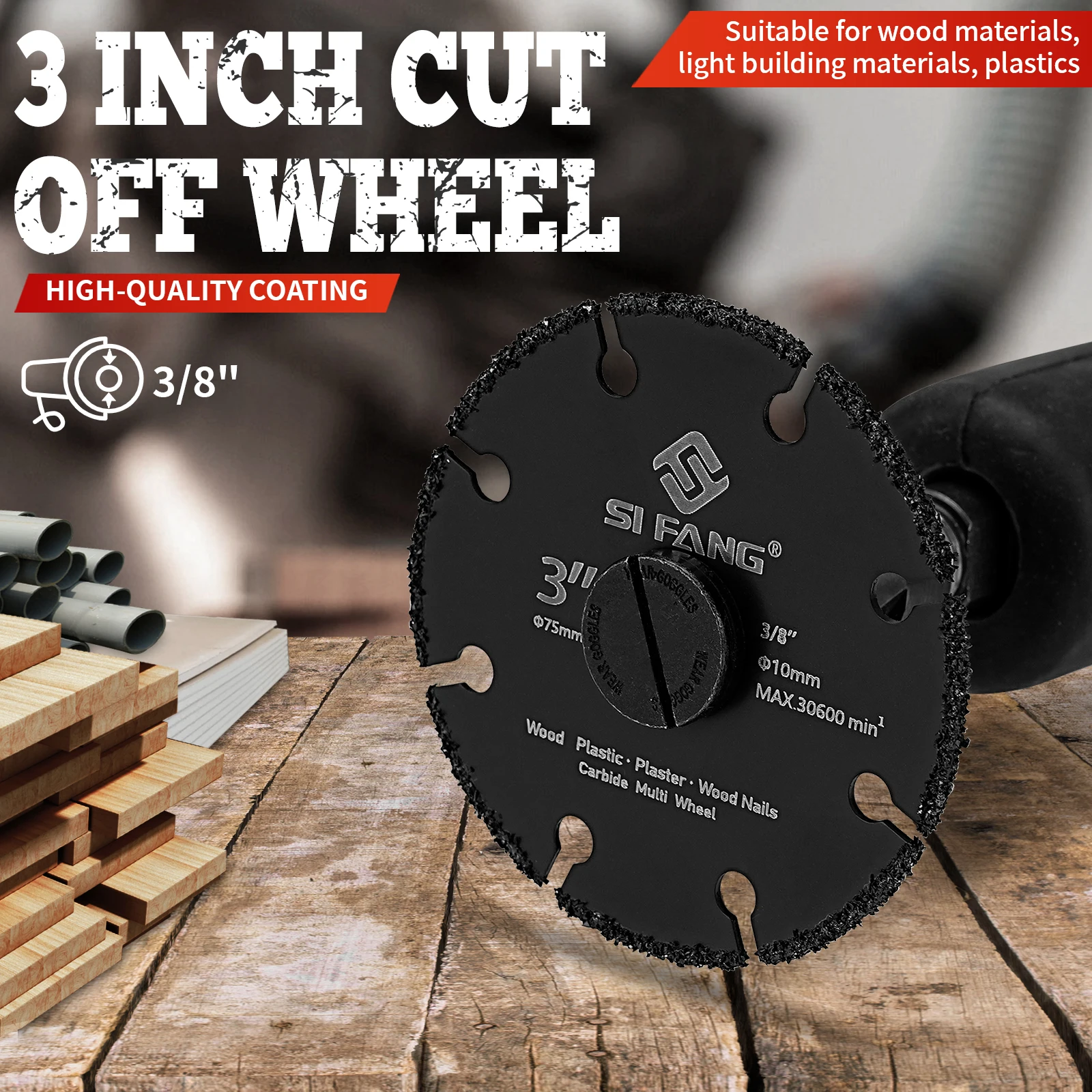 75mm Mini Cutting Disc 3" Diamond Circular Saw Blade Set For Wood Metal Stone Granite Marble With Mounting Mandrel